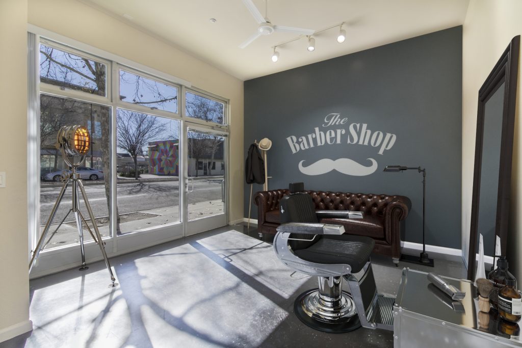 Render of Barbershop furniture done in 3D